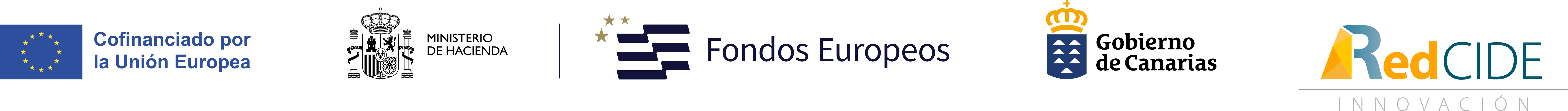 Cofinanciado por la Unión Europea · Ministerio de Hacienda · Fondos Europeos · Gobierno de Canarias · RedCIDE Innovación